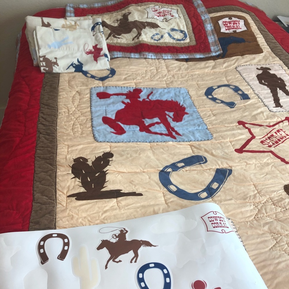 Cowboy bedspread set